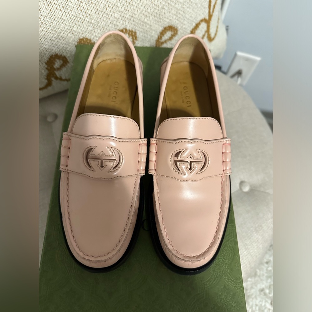 Light pink Gucci Loafers